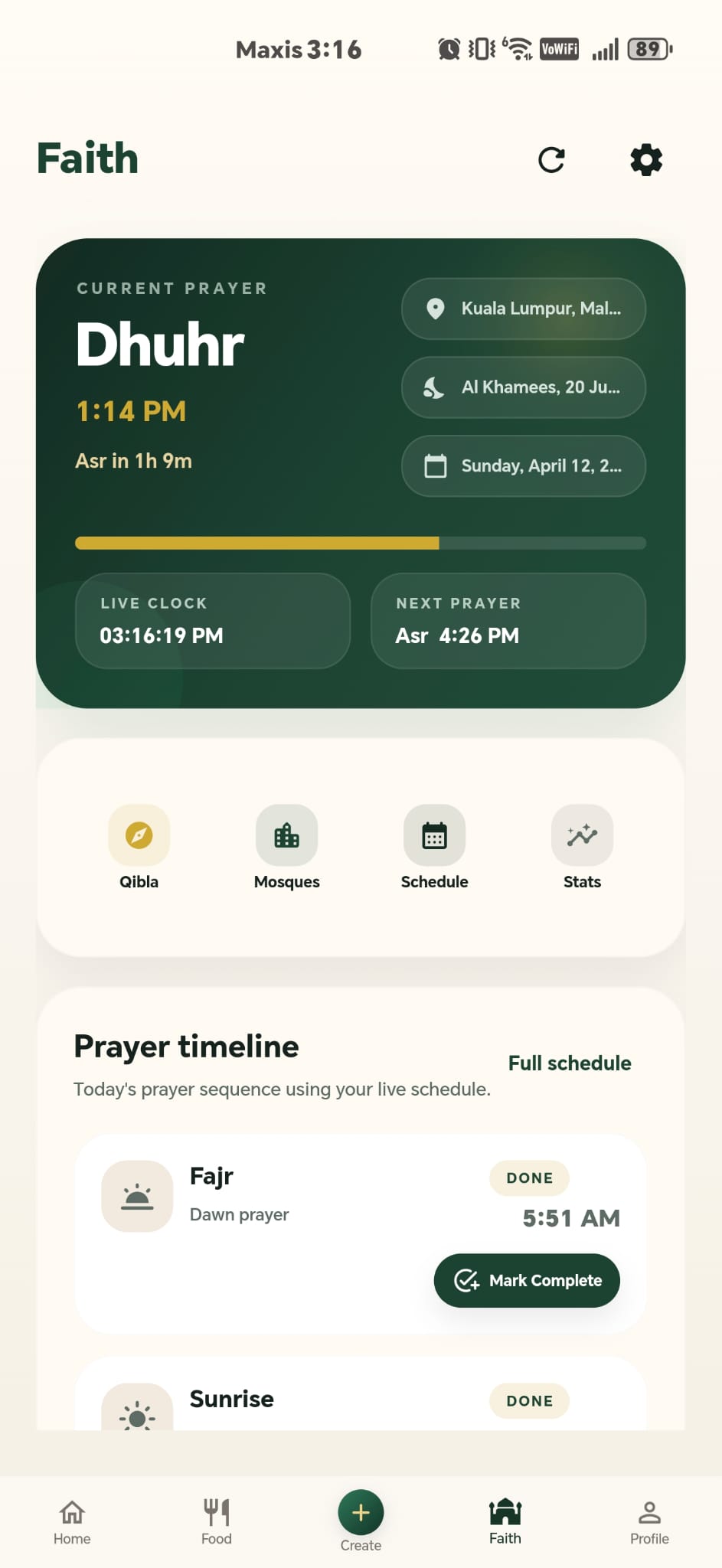 Faith phone preview for HilalGO